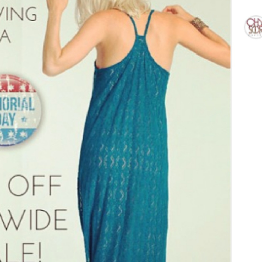 Chaser Lace Button Up maxi dress